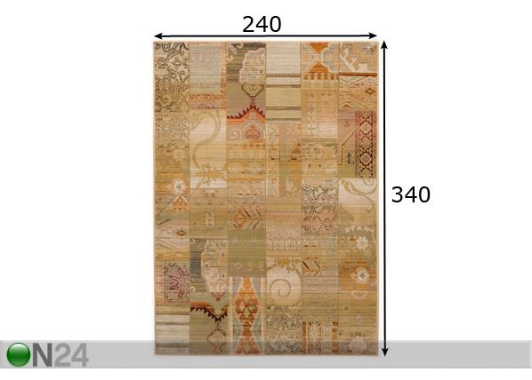Matto GABRIO MOSAIK 240x340 cm mitat