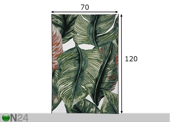 Matto GARDEN LEAF 70x120cm mitat