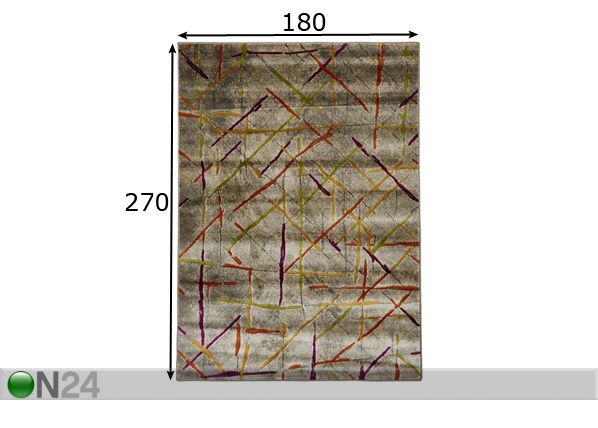 Matto Gipsy Boho Grey 180x270 cm mitat