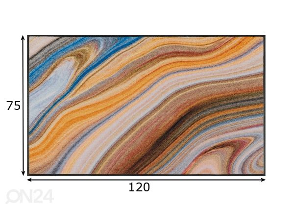 Matto GRANITO 75x120 cm mitat