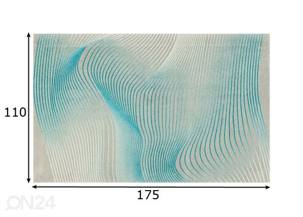 Matto GRAPHIC LINES 110x175 cm mitat