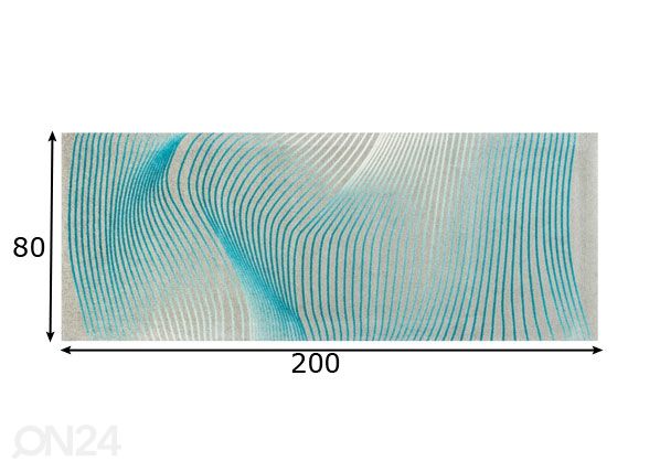 Matto GRAPHIC LINES 80x200 cm mitat