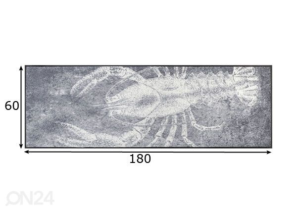 Matto Grey Lobster 60x180 cm mitat