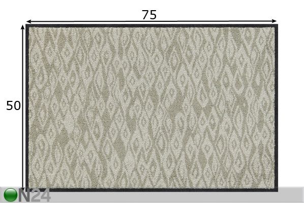 Matto Grit grey-green 50x75 cm mitat