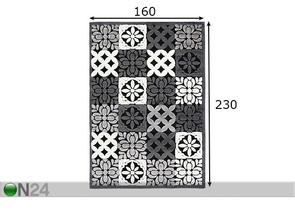 Matto Hana 160x230 cm mitat