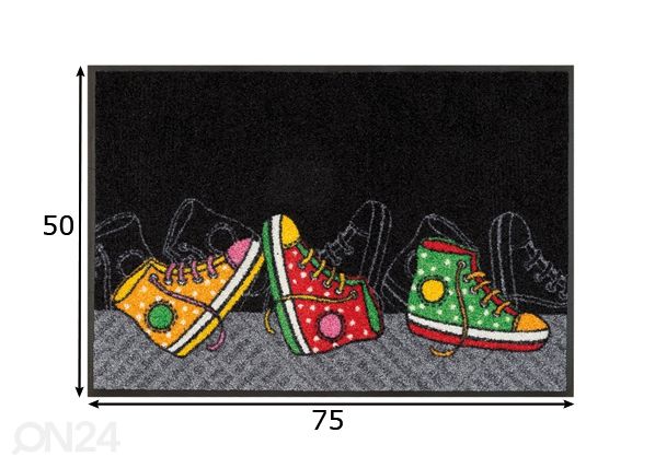 Matto HAPPY SNEAKERS 50x75 cm mitat