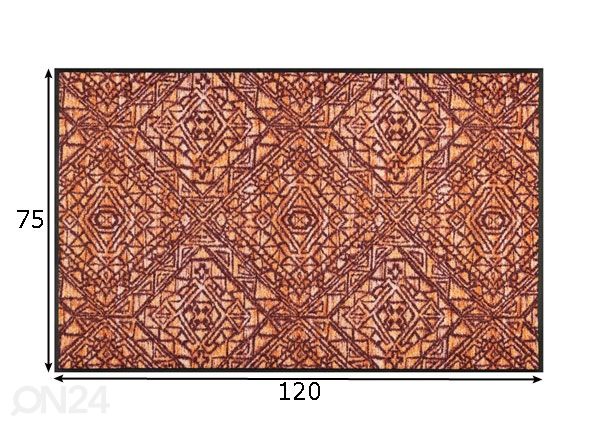 Matto Harmony red 75x120 cm mitat