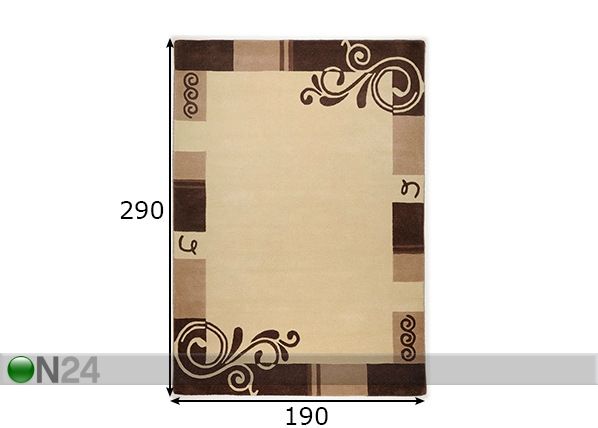 Matto Hawai 190x290 cm mitat