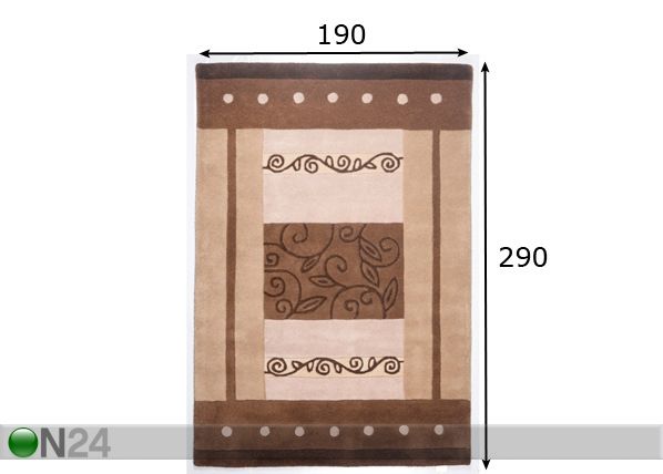 Matto HAWAI 190x290 cm mitat