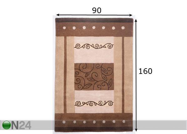 Matto HAWAI 90x160 cm mitat