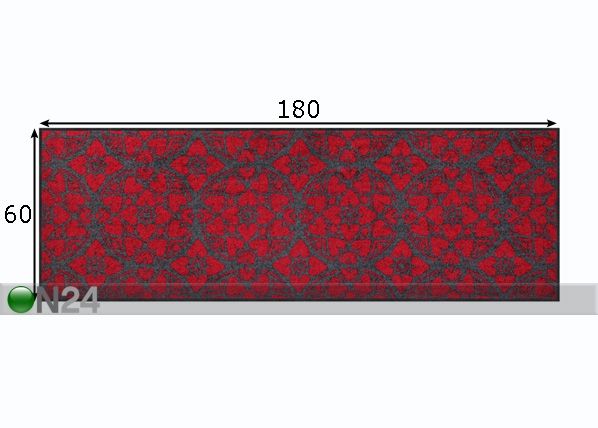 Matto Heart Windows 60x180 cm mitat
