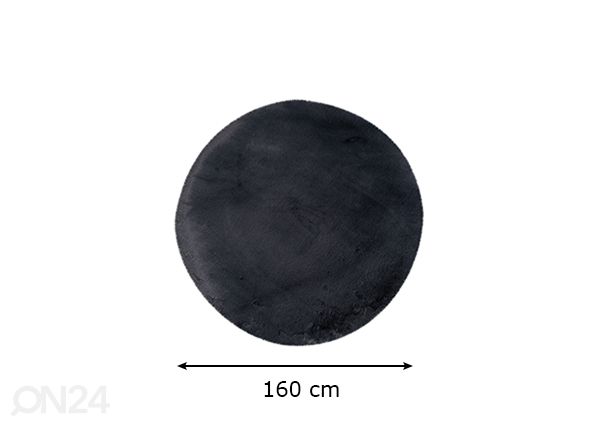 Matto Heaven Graphite Ø160 cm mitat
