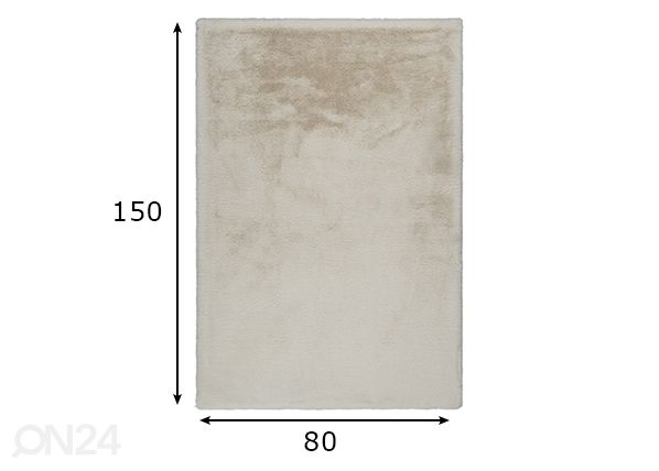 Matto Heaven Ivory 80x150 cm mitat