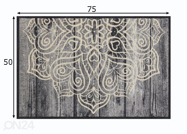 Matto Herzmandala 50x75 cm mitat