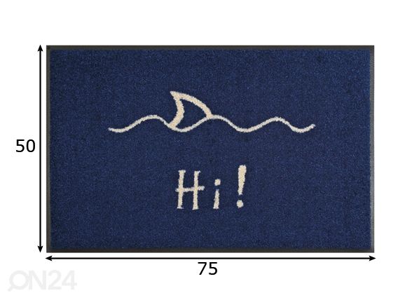 Matto HI! 50x75 cm mitat
