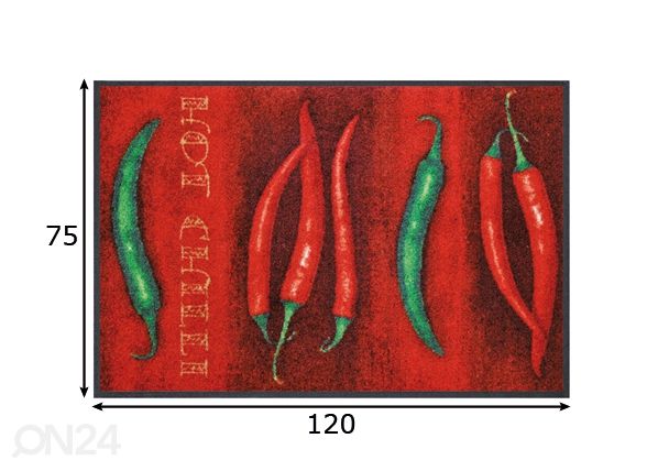 Matto Hot chili 75x120 cm