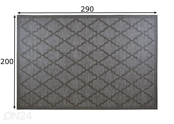 Matto Interccio Grey 200x290 cm mitat