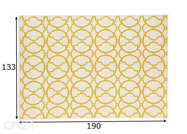 Matto Interlaced Ivory 133x190 cm mitat