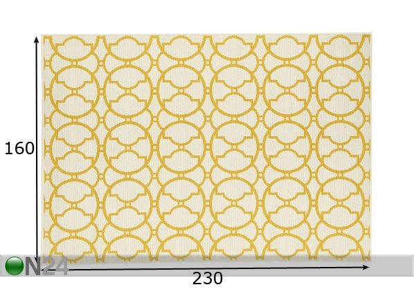 Matto Interlaced Ivory 160x230 cm mitat