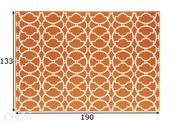 Matto Interlaced Orange 133x190 cm mitat