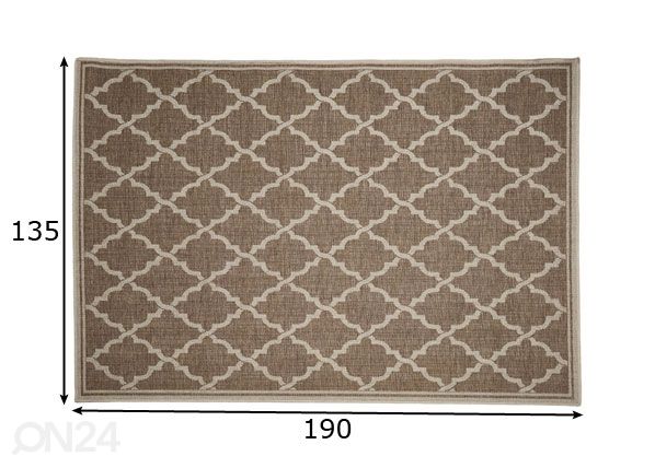 Matto Intreccio Natural 135x190 cm mitat