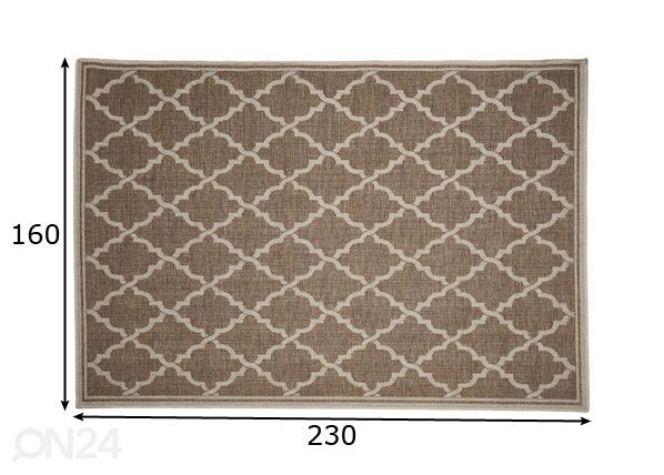 Matto INTRECCIO NATURAL 160x230 cm mitat