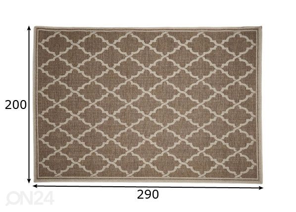 Matto Intreccio Natural 200x290 cm mitat