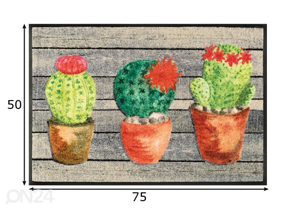 Matto JARDIN DE CACTUS 50x75 cm mitat