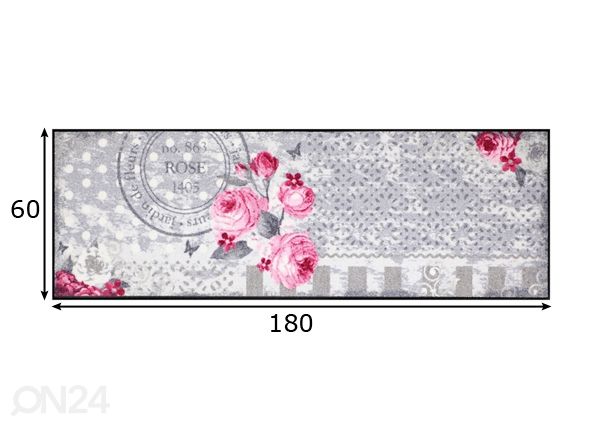 Matto JARDIN DE FLEURS 60x180 cm mitat