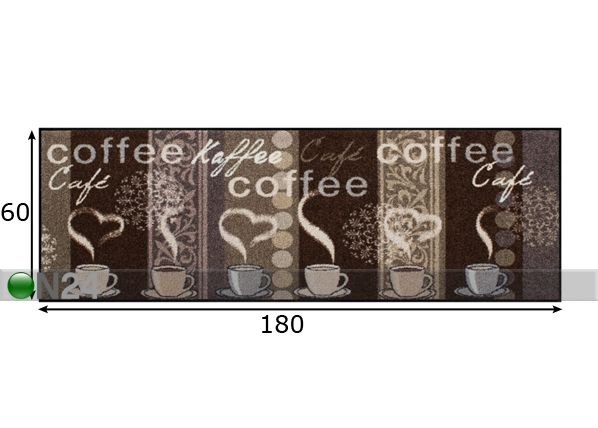 Matto KAFFEEHAUS 60x180 cm mitat