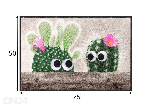 Matto KAKTUS FREUNDE 50x75 cm mitat