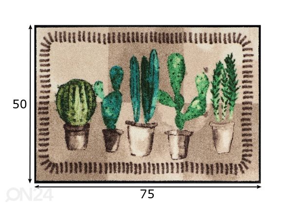 Matto KAKTUSGARTEN 50x75 cm mitat