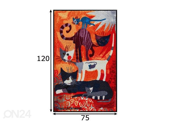 Matto KATZENTURM 75x120 cm mitat
