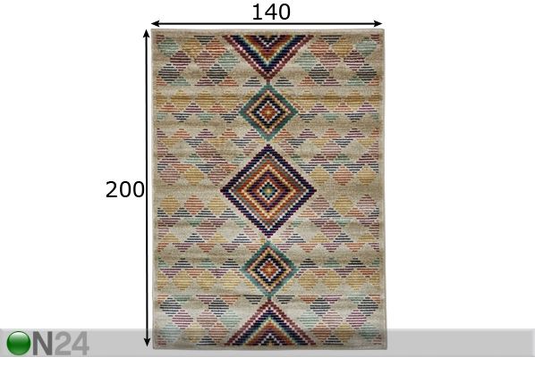Matto Kilim Multi 140x200 cm mitat