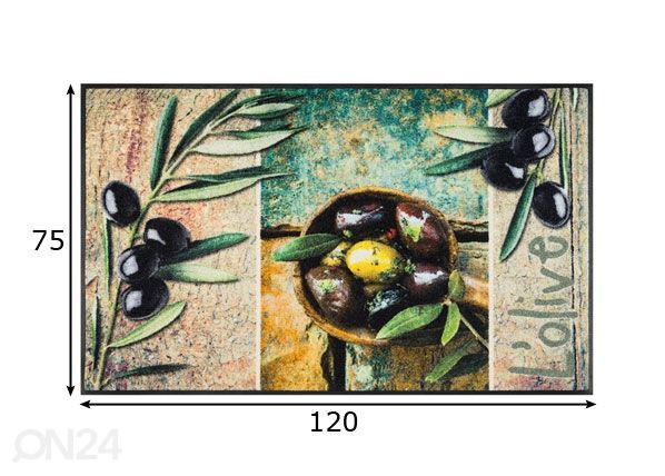 Matto L´OLIVE 75x120 cm mitat