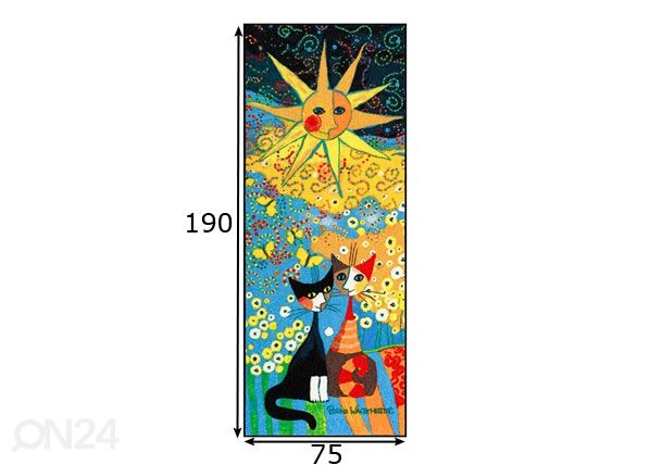 Matto LA DOLCE VITA 75x190 cm mitat
