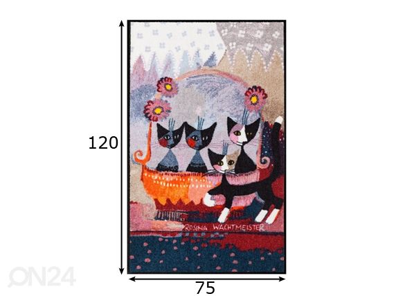 Matto LA MIA FAMIGLIA 75x120 cm mitat
