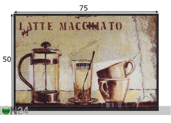 Matto Latte Time 50x75 cm mitat