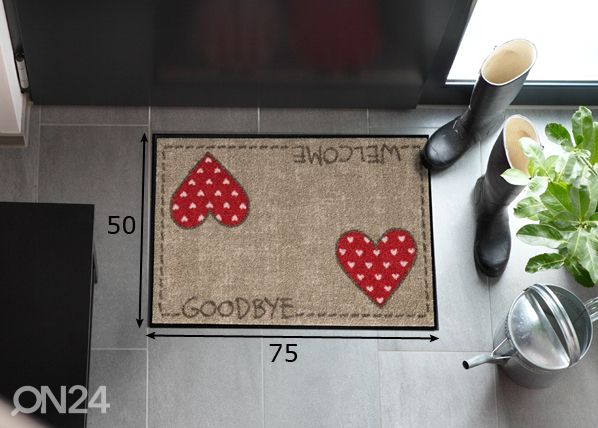 Matto LAURAS HERZEN 50x75 cm mitat