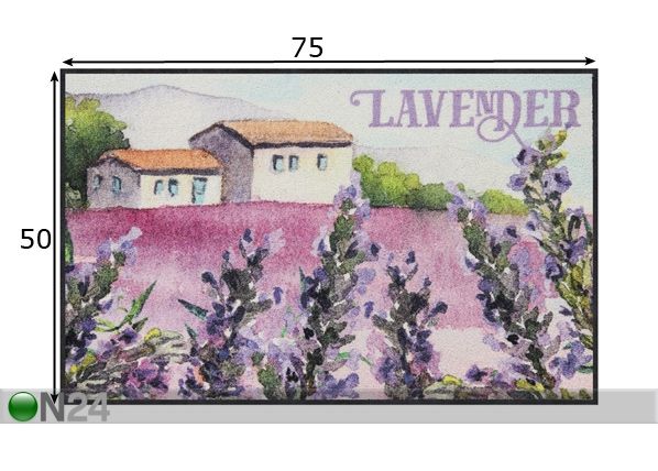 Matto Lavender Houses 50x75 cm mitat
