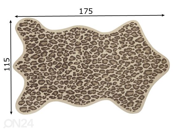 Matto Leo Look Shape 115x175 cm mitat