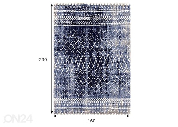 Matto Loftline 160x230 cm, sininen mitat