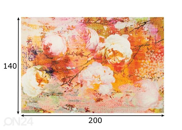 Matto LOVING ROSE 140x200 cm mitat