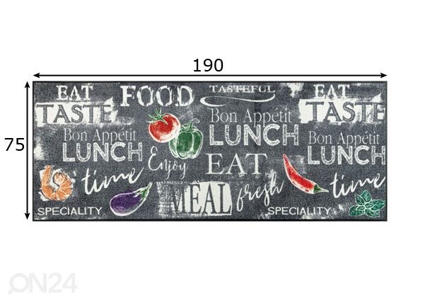 Matto Lunch Time 75x190 cm mitat