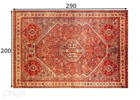 Matto Mashad Red 200x290 cm mitat