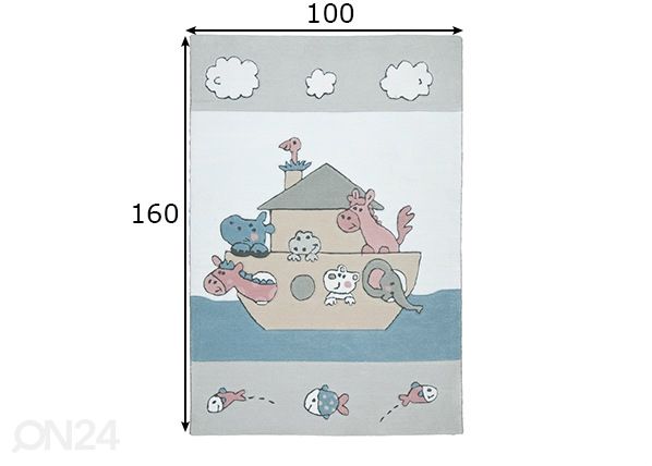Matto Maui 100x160 cm mitat