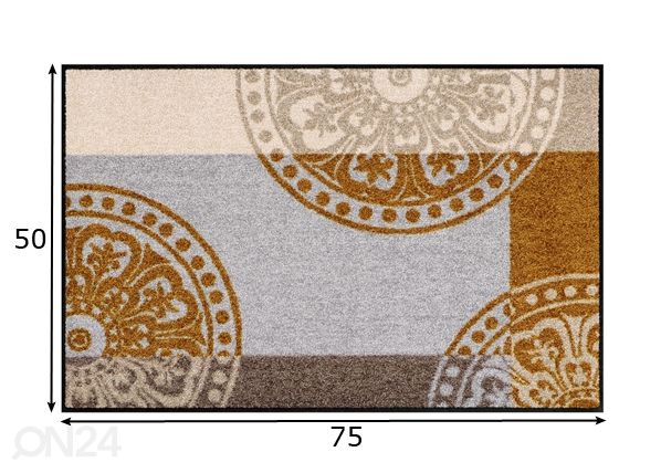Matto Medaillon Squares 50x75 cm mitat