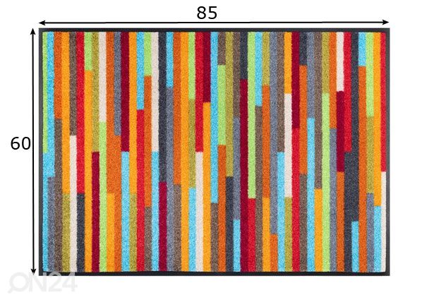 Matto Mikado Stripes 60x85 cm mitat