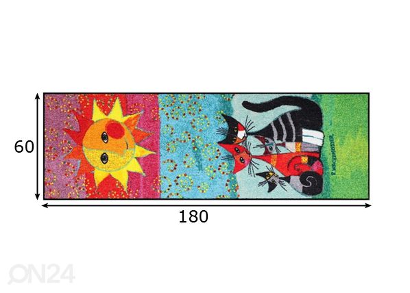 Matto MOMENTI DI FELICITA 60x180 cm mitat