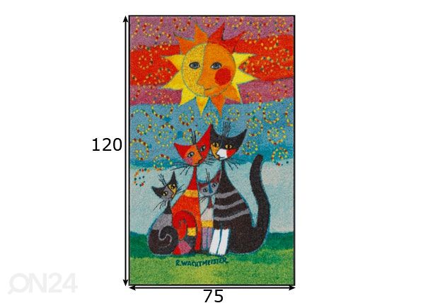 Matto MOMENTI DI FELICITA 75x120 cm mitat